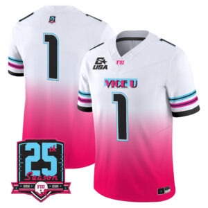 Team Jersey #1 Florida International Panthers 2026 Pink Vice All Stitched