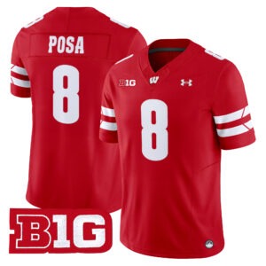 Mason Posa Jersey #8 Wisconsin Badgers 2026 All Stitched