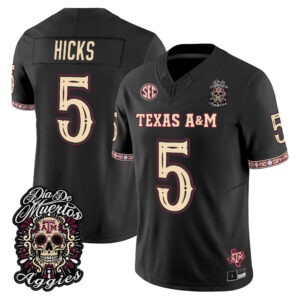 DJ Hicks Jersey #5 Texas A&M Aggies Día de los Muertos All Stitched