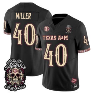 Von Miller Jersey #40 Texas A&M Aggies Día de los Muertos All Stitched