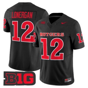 Dylan Lonergan Jersey #12 Rutgers Scarlet Knights 2026 All Stitched