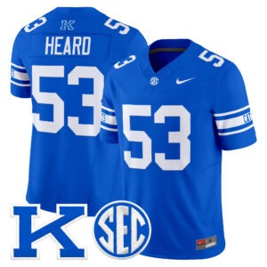 Lance Heard Jersey #53 Kentucky Wildcats Power K All Stitched
