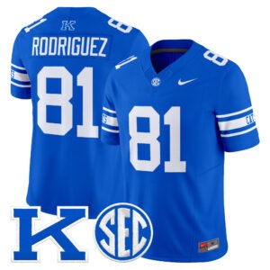 Willie Rodriguez Jersey #81 Kentucky Wildcats Power K All Stitched
