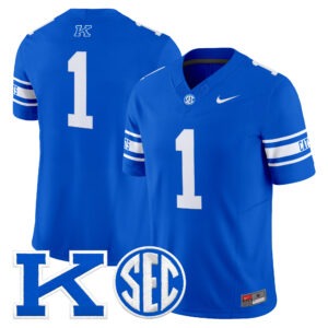 Team Jersey #1 Kentucky Wildcats Power K All Stitched