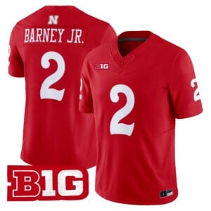Jacory Barney Jr. Jersey #2 Nebraska Cornhuskers 1962 Throwback All Stitched