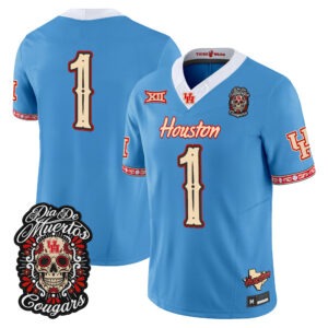 Team Jersey #1 Houston Cougars Día de los Muertos All Stitched