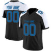 Black Alternate Blue-Gray Custom Football Jersey