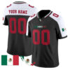 Black Alternate Red Mexico Flag Patch Custom Football Jersey Black Alternate Red Mexico Flag Patch Custom Football Jersey