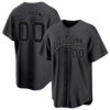 Black Black-Steel Gray Custom Baseball Jersey Black Black-Steel Gray Custom Baseball Jersey