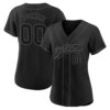 Black Black-Steel Gray Custom Baseball Jersey