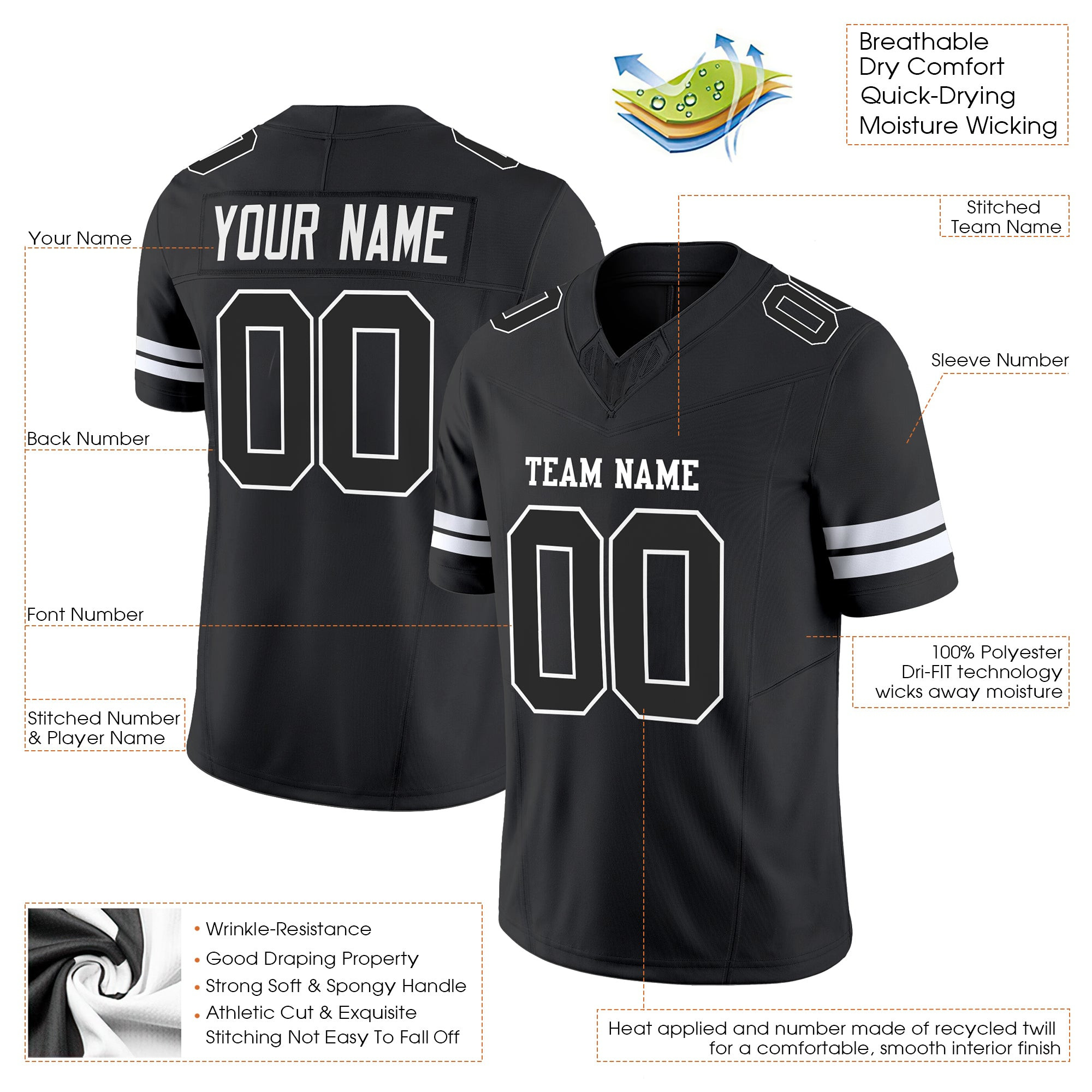 black-black-white-custom-football-jersey-2