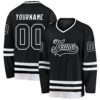 Black Black-White Custom Hockey Jersey