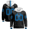 Black Blue Custom Pullover Hoodie Black Blue Custom Pullover Hoodie