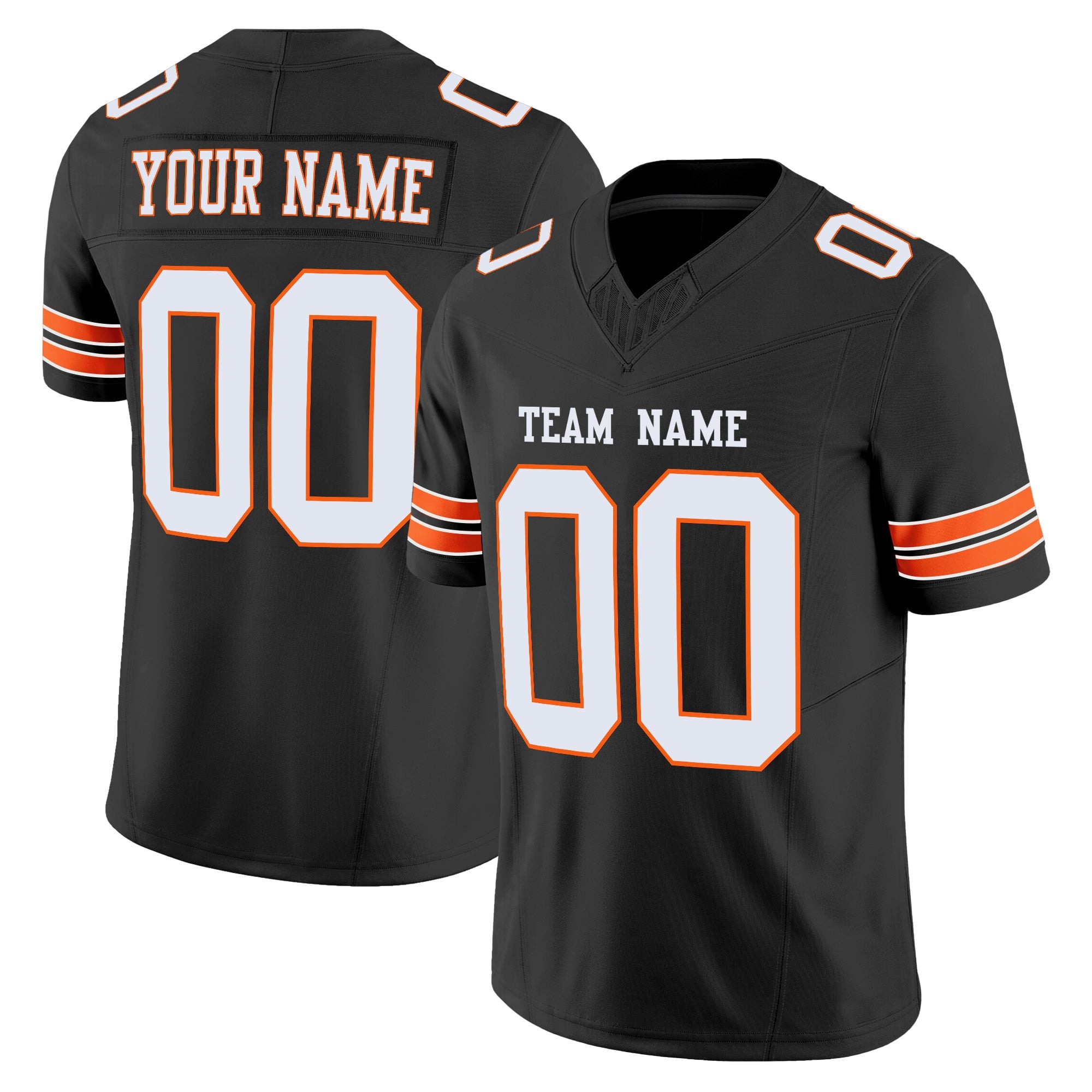 Custom football jersey with name and number