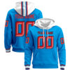 Blue Red Custom Pullover Hoodie Blue Red Custom Pullover Hoodie