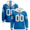 Blue White Custom Pullover Hoodie Blue White Custom Pullover Hoodie