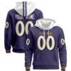 Purple White Custom Pullover Hoodie Purple White Custom Pullover Hoodie