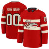 Red Black - Cream Custom Hockey Jersey Red Black - Cream Custom Hockey Jersey