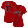 Red Black-White Custom Baseball Jersey