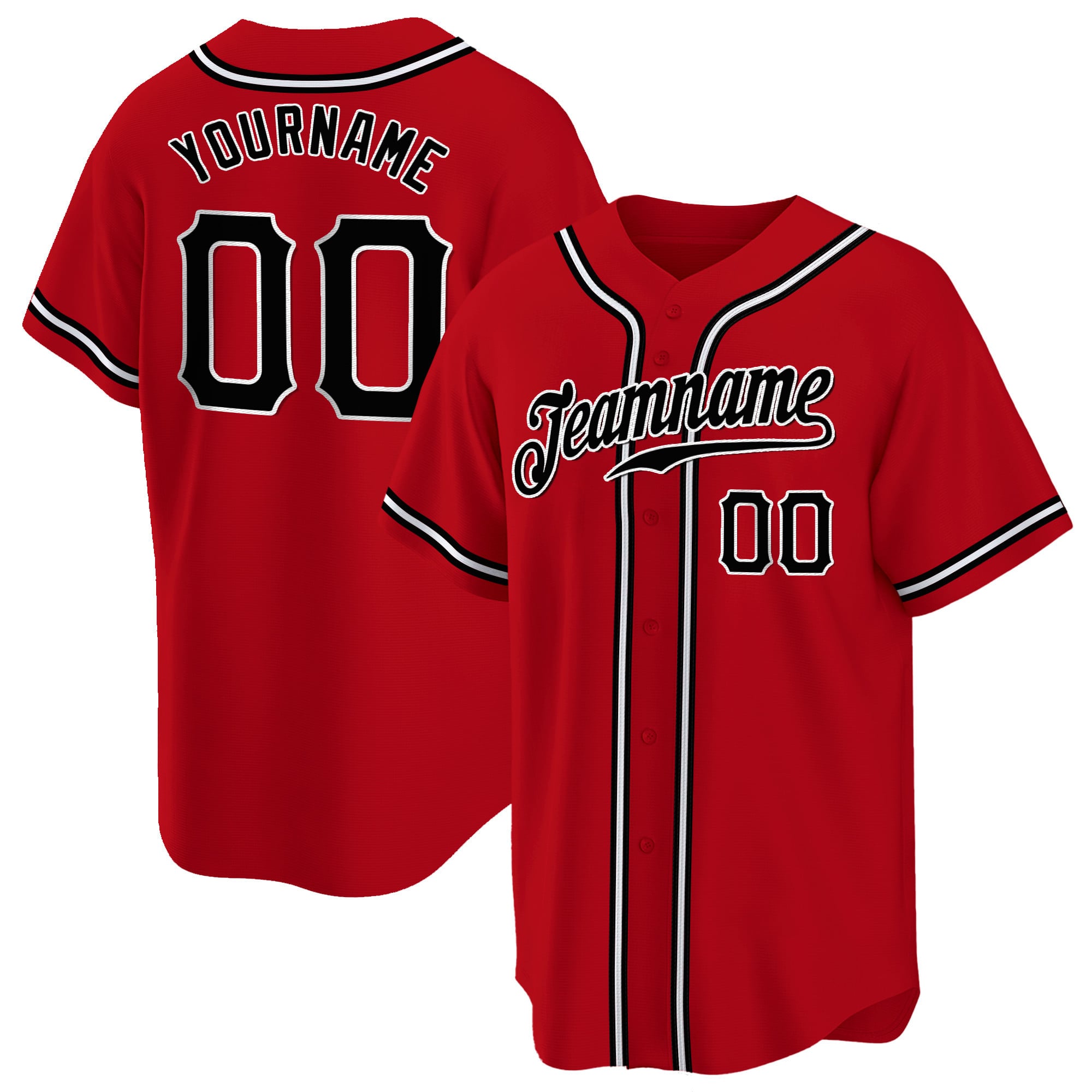 Custom baseball jersey with name and number